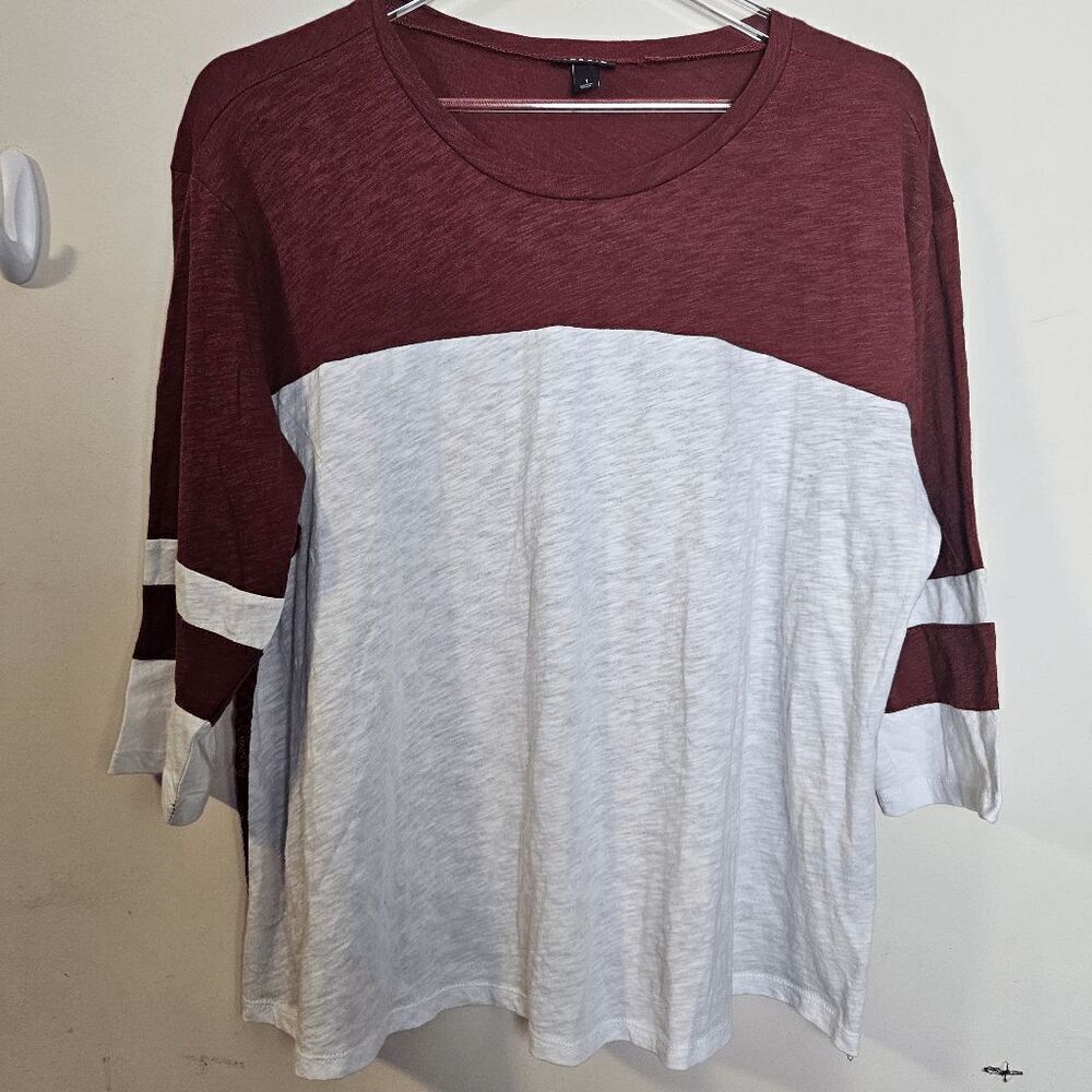 Torrid  Cotton Jersey Lace Back Colorblock Varsity Stripe Tee 1X